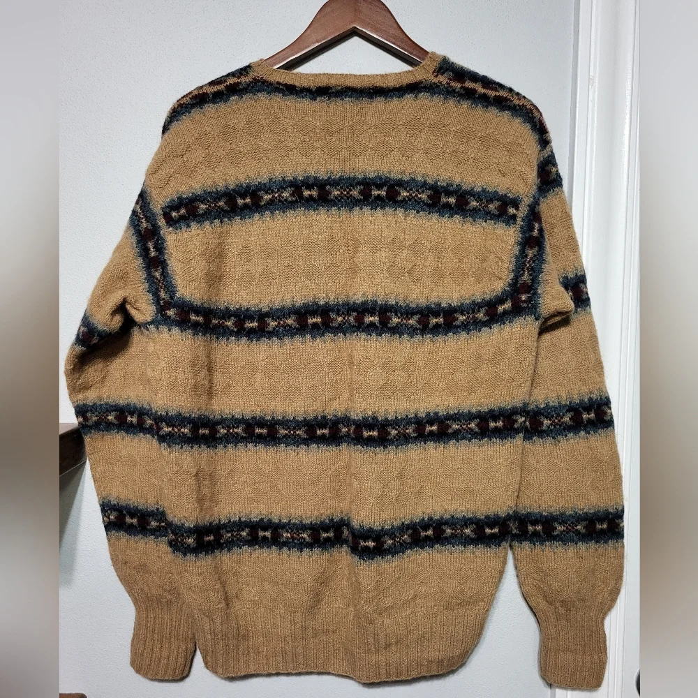 Polo by Ralph Lauren Vintage Hand Knit Camelhair/Wool Tan Sweater Men's Sz Large